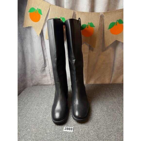 B.O.C. Born Fiona Knee High Boot Black Tall Chunky Block Heel Size 8.5M NEW - Picture 7 of 7